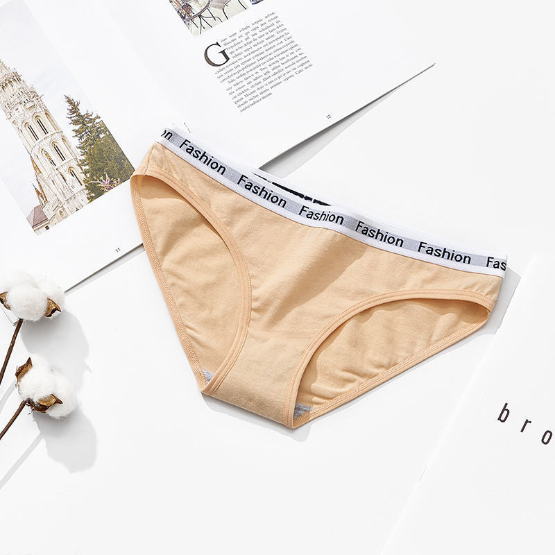 Comfortable Low Waist Underwear Women's Pure Cotton Fashion Letters