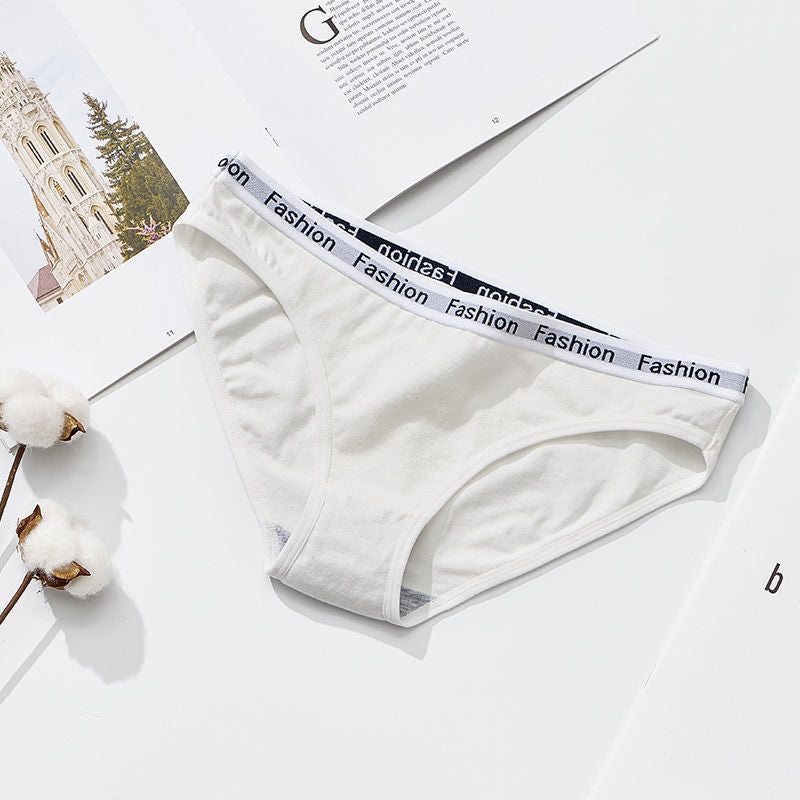 Comfortable Low Waist Underwear Women's Pure Cotton Fashion Letters