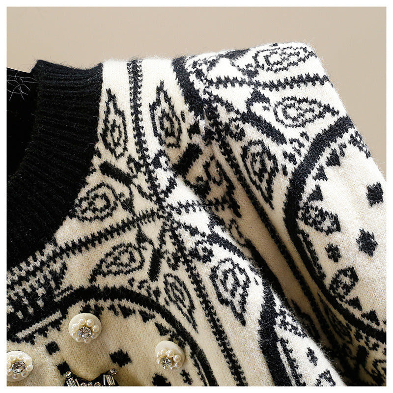Women's Short Long-sleeved Sweater Casual Top