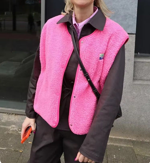 Fashion Women's Loose Single-breasted Vest Jacket