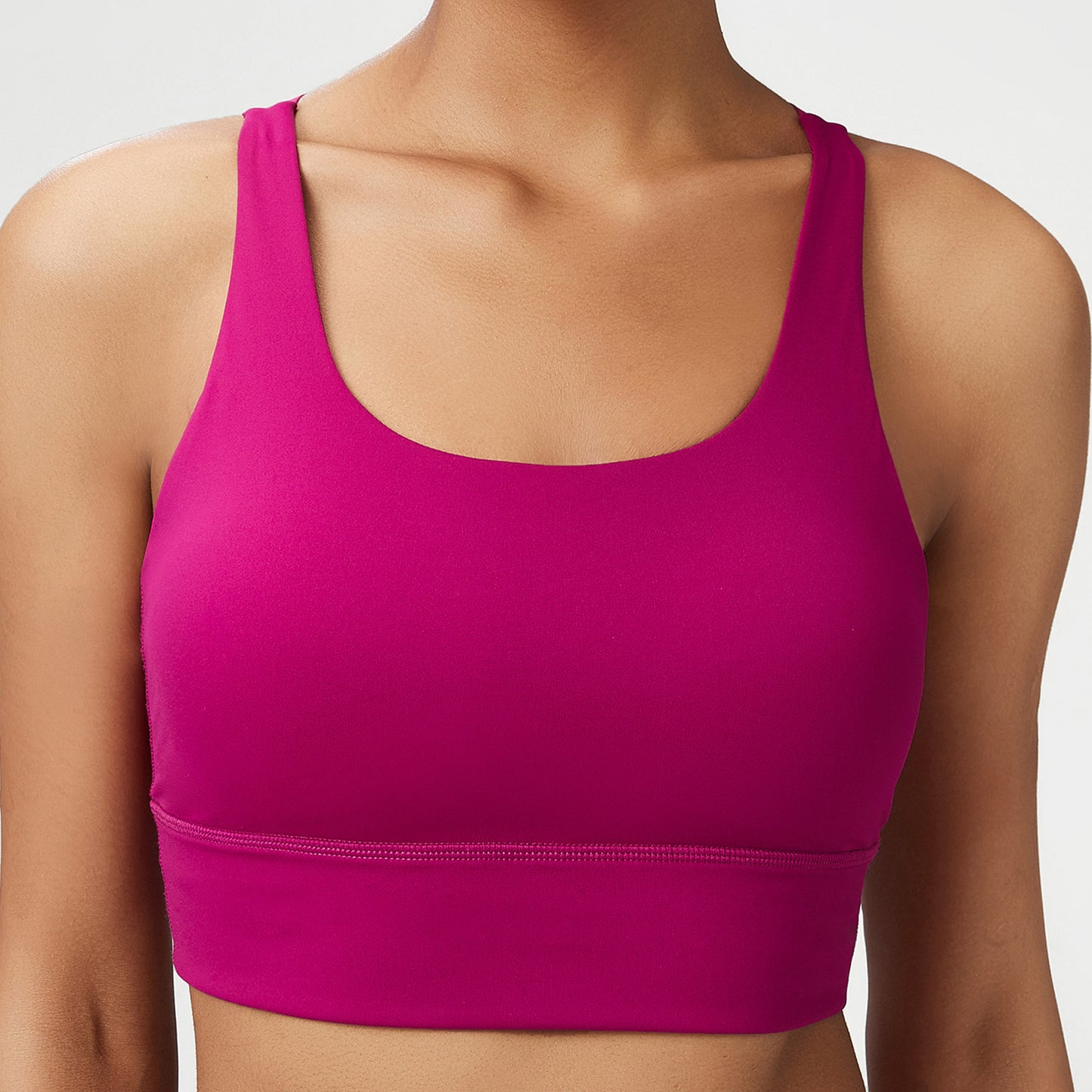 Seamless Liquid Glue Shoulder Strap Sports Underwear For Women