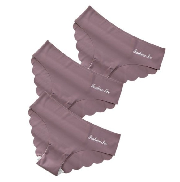 English Printed Triangle Mid-waist Women's Panties