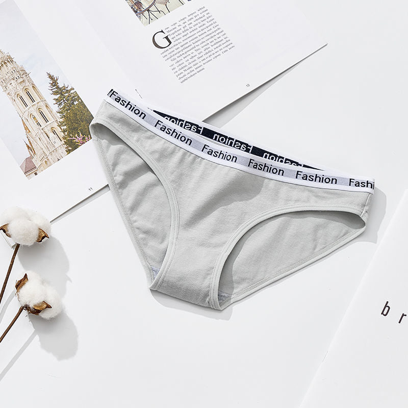 Comfortable Low Waist Underwear Women's Pure Cotton Fashion Letters
