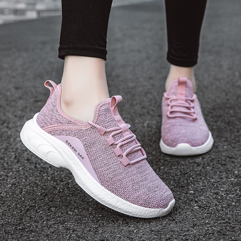 Spring New Flying Woven Breathable Sports Fitness Light Casual Shoes