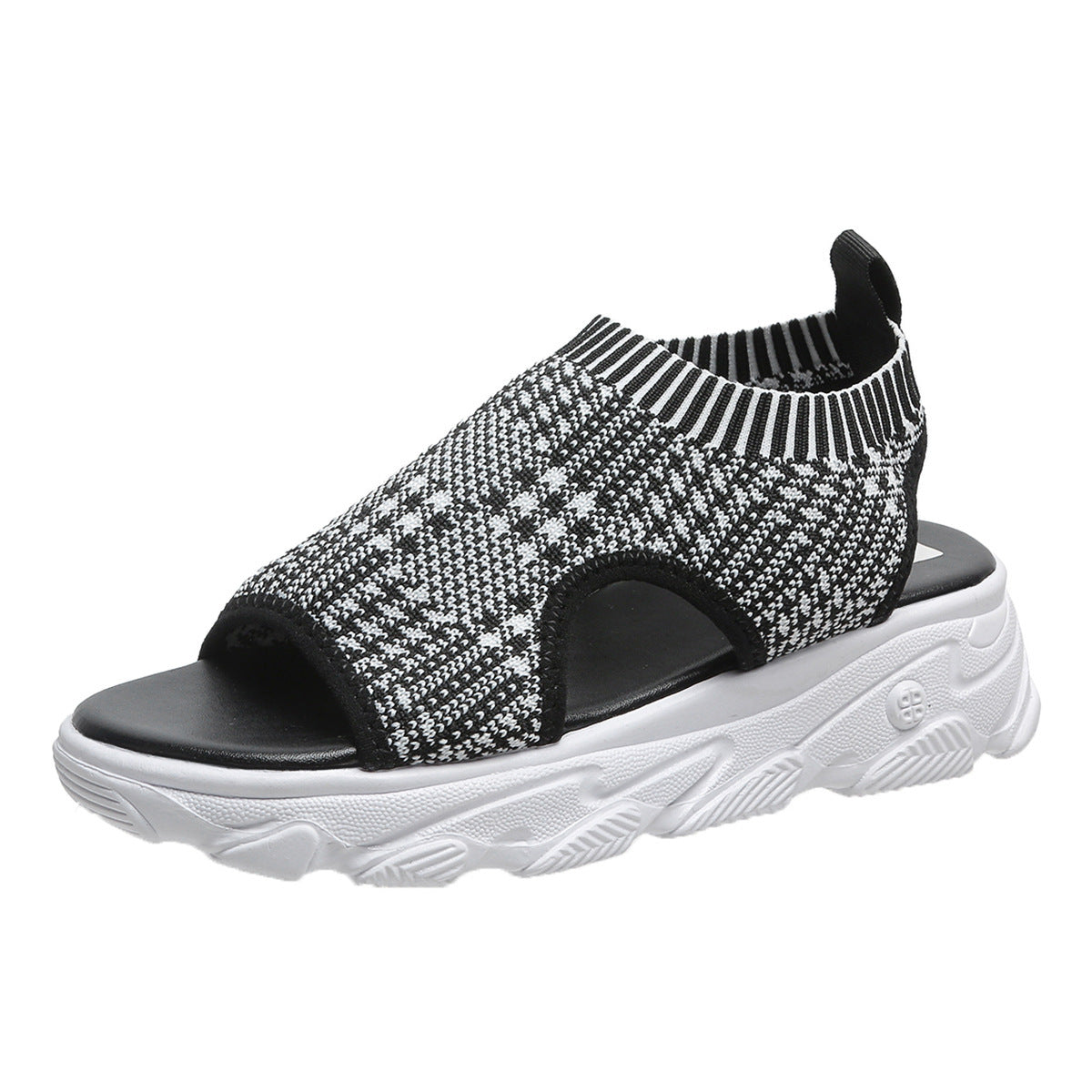 Women's Summer Fashion Casual Woven Mid Heel Sports Platform Sandals