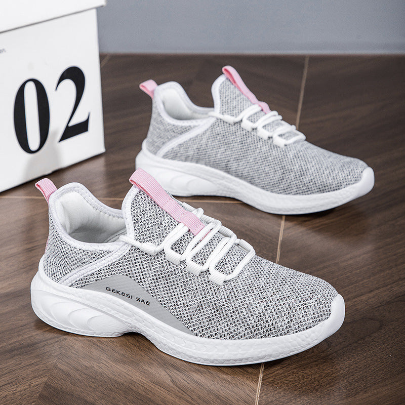 Spring New Flying Woven Breathable Sports Fitness Light Casual Shoes