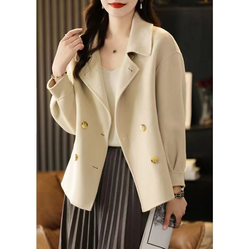 Woolen Short Coat Female Double-faced Woolen Goods