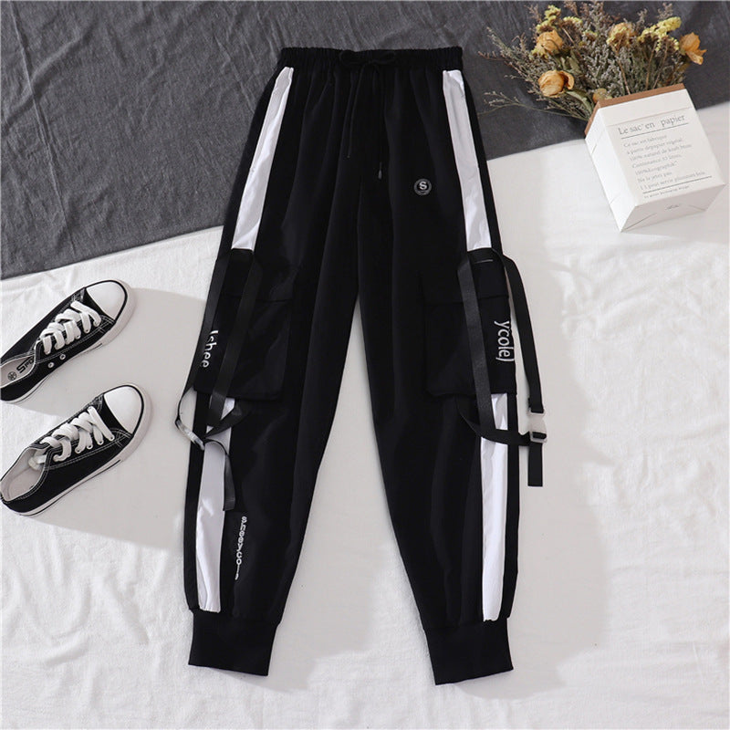 Women's Streetwear Overalls Loose High Waist Jogging Women 2-piece Suit