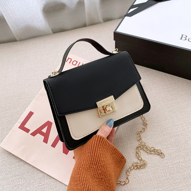 Fashion Retro Women's Handbags Niche Design Contrast Color