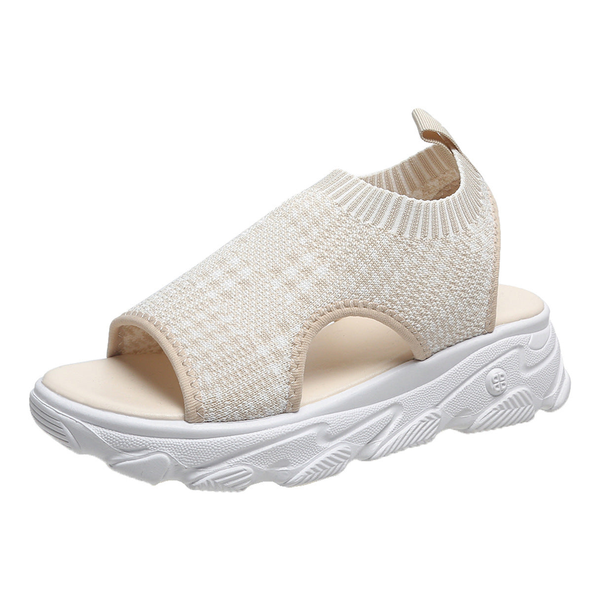 Women's Summer Fashion Casual Woven Mid Heel Sports Platform Sandals