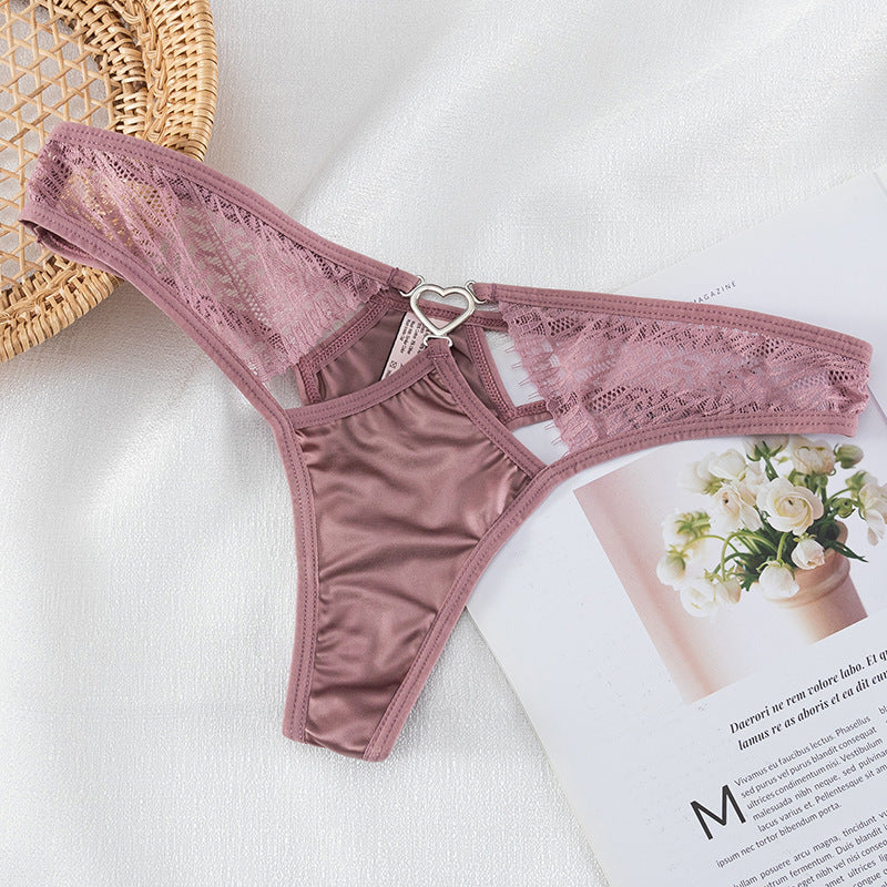 Women's Low Waist Lace Light And Soft T-shaped Panties