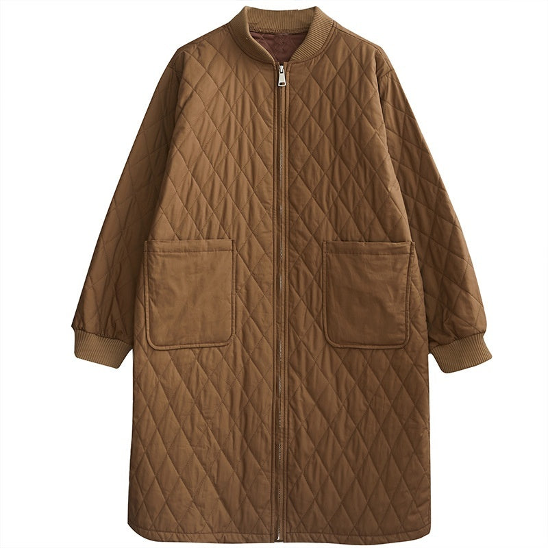 Mid-length Slim Fit Thickened Slimming Cotton Coat Jacket
