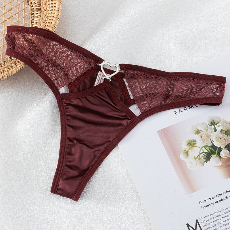 Women's Low Waist Lace Light And Soft T-shaped Panties