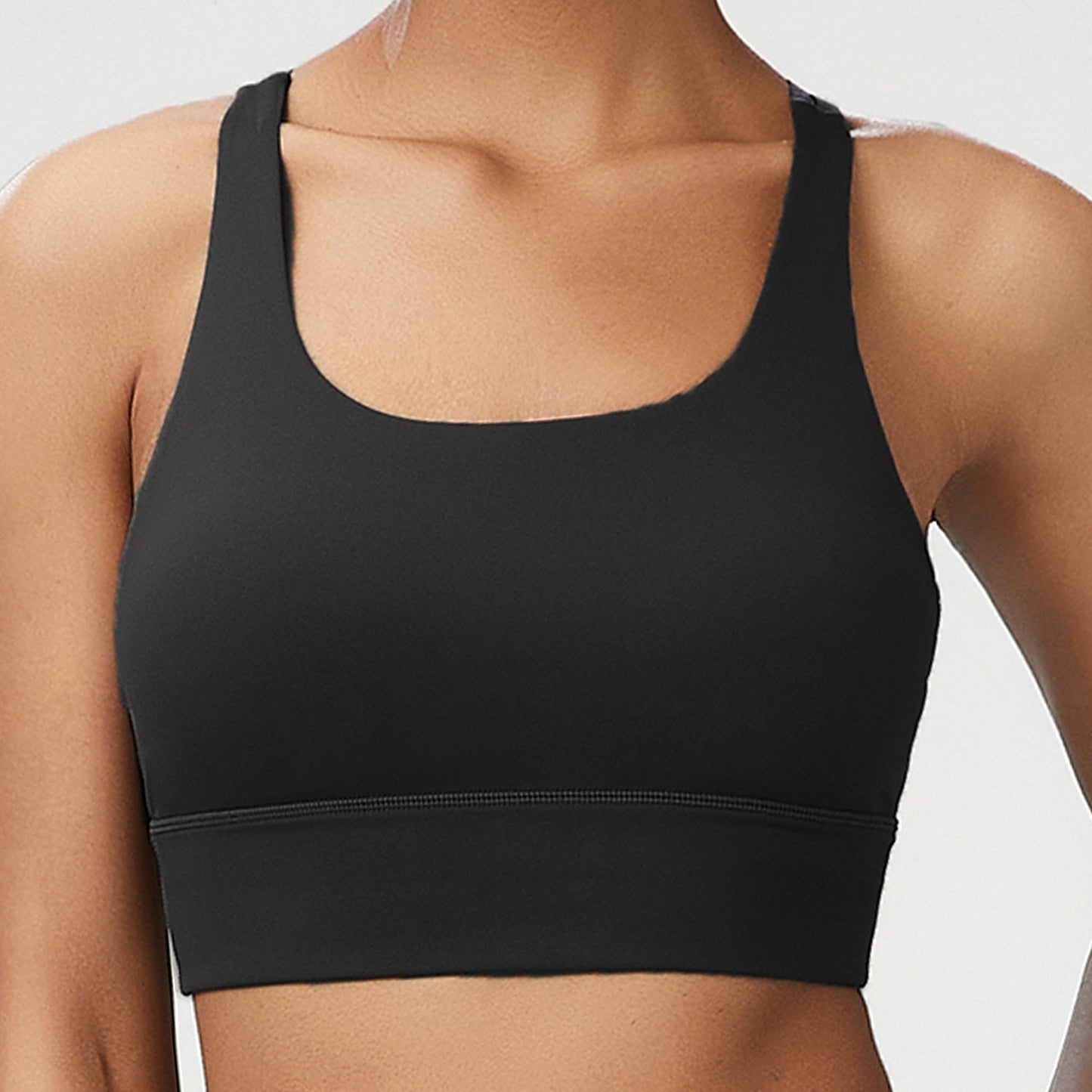 Seamless Liquid Glue Shoulder Strap Sports Underwear For Women