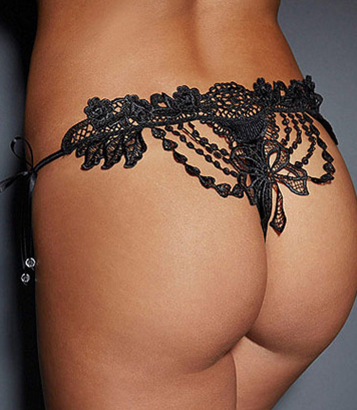 Lace Lace Bilateral Ties Hollow Ladies Low-waist Panties