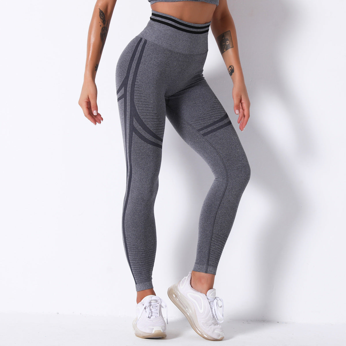 Seamless Knitted Peach Hip Yoga Pants