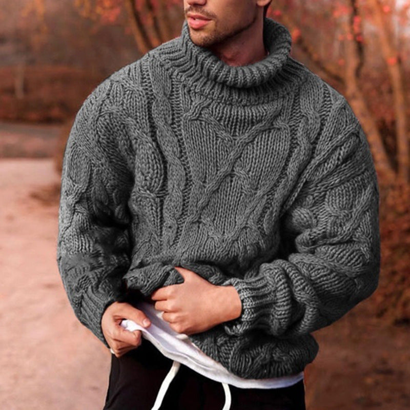 Turtleneck knitted jacket autumn and winter sweater