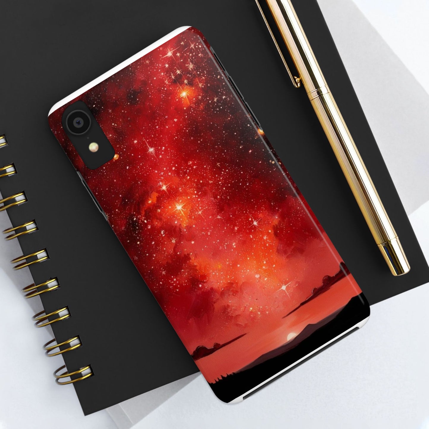 Phone Case - Cielo Rojo Estrellado Starry Sky Design