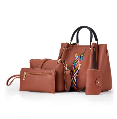 Bag female new fashion multi-piece women's handbags shoulders diagonal cross-branches mother bag 4 piece package female