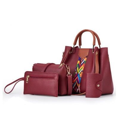 Bag female new fashion multi-piece women's handbags shoulders diagonal cross-branches mother bag 4 piece package female