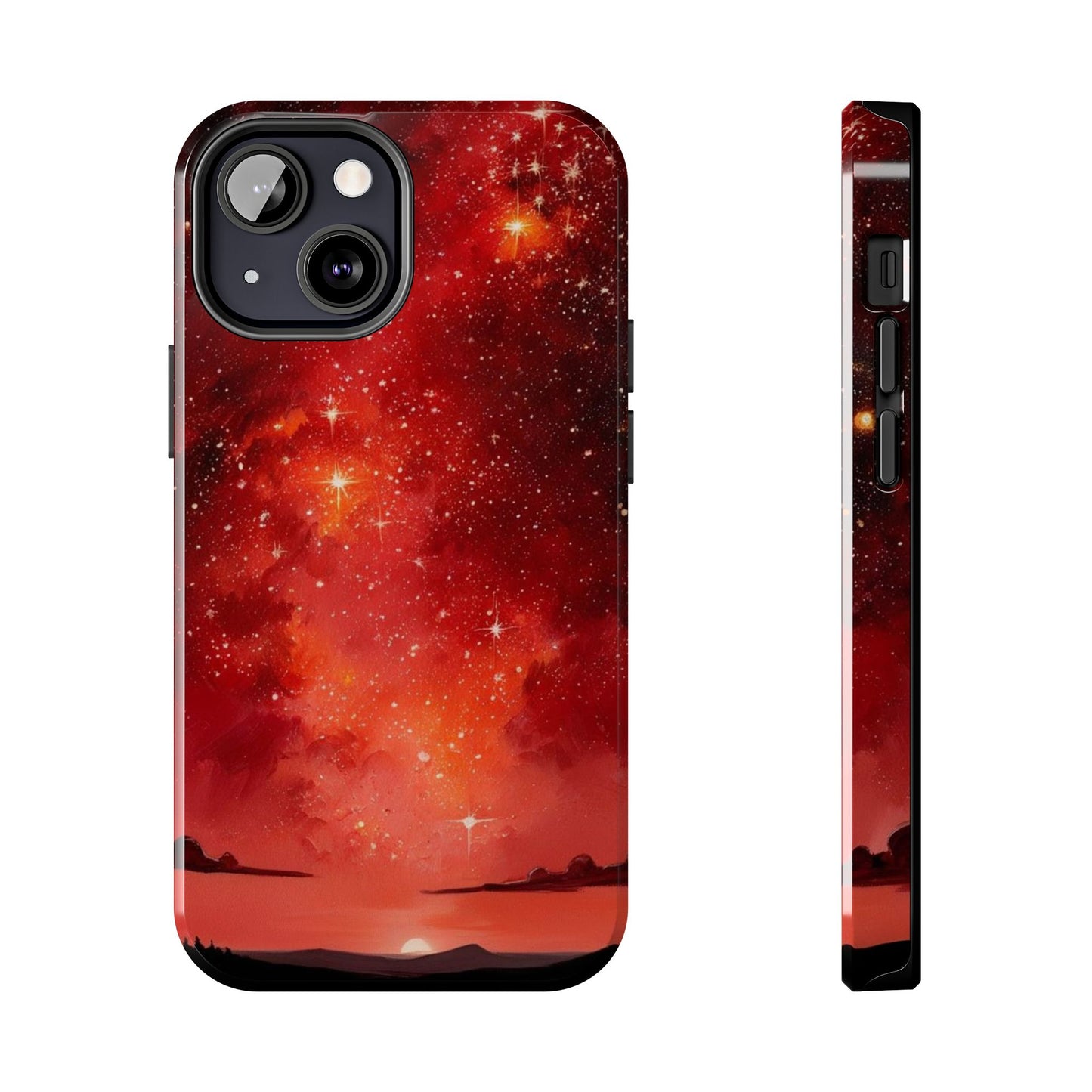 Phone Case - Cielo Rojo Estrellado Starry Sky Design