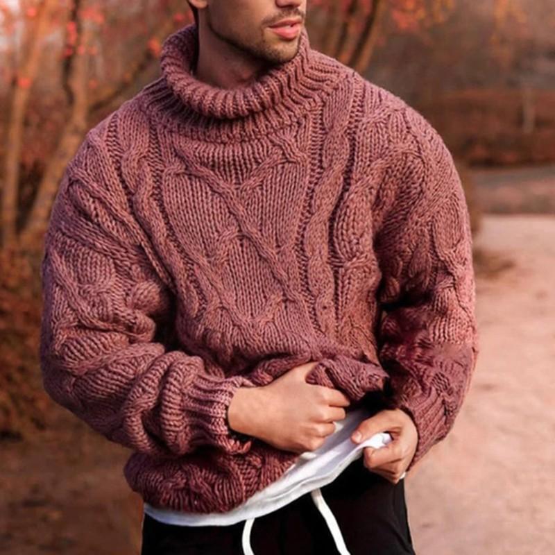 Turtleneck knitted jacket autumn and winter sweater