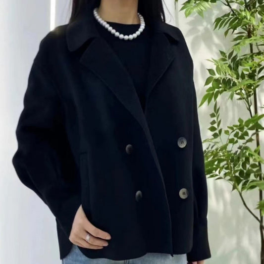 Woolen Short Coat Female Double-faced Woolen Goods
