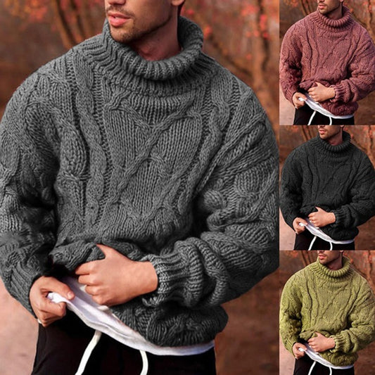 Turtleneck knitted jacket autumn and winter sweater