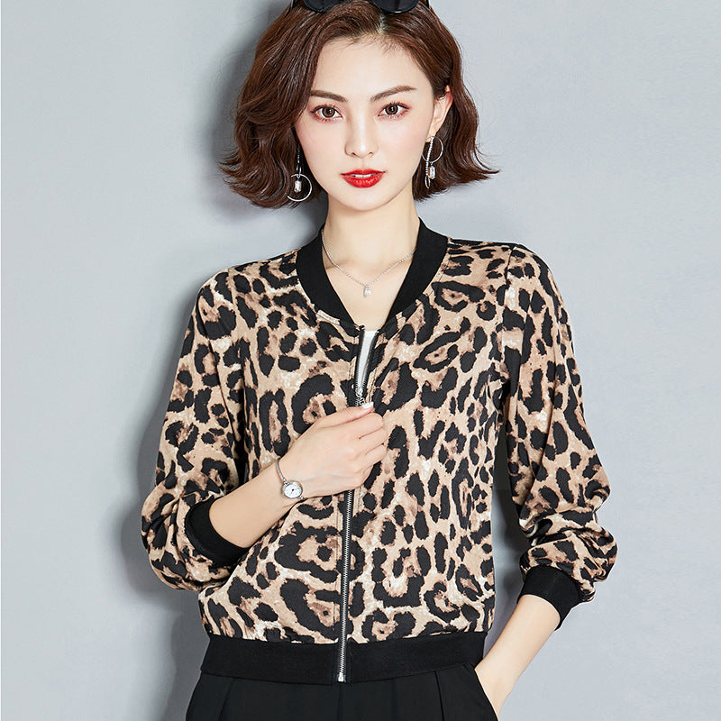 Chiffon Shirt Leopard Print Printed Sunscreen Air Conditioning Jacket Cardigan