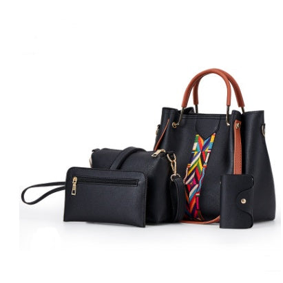 Bag female new fashion multi-piece women's handbags shoulders diagonal cross-branches mother bag 4 piece package female