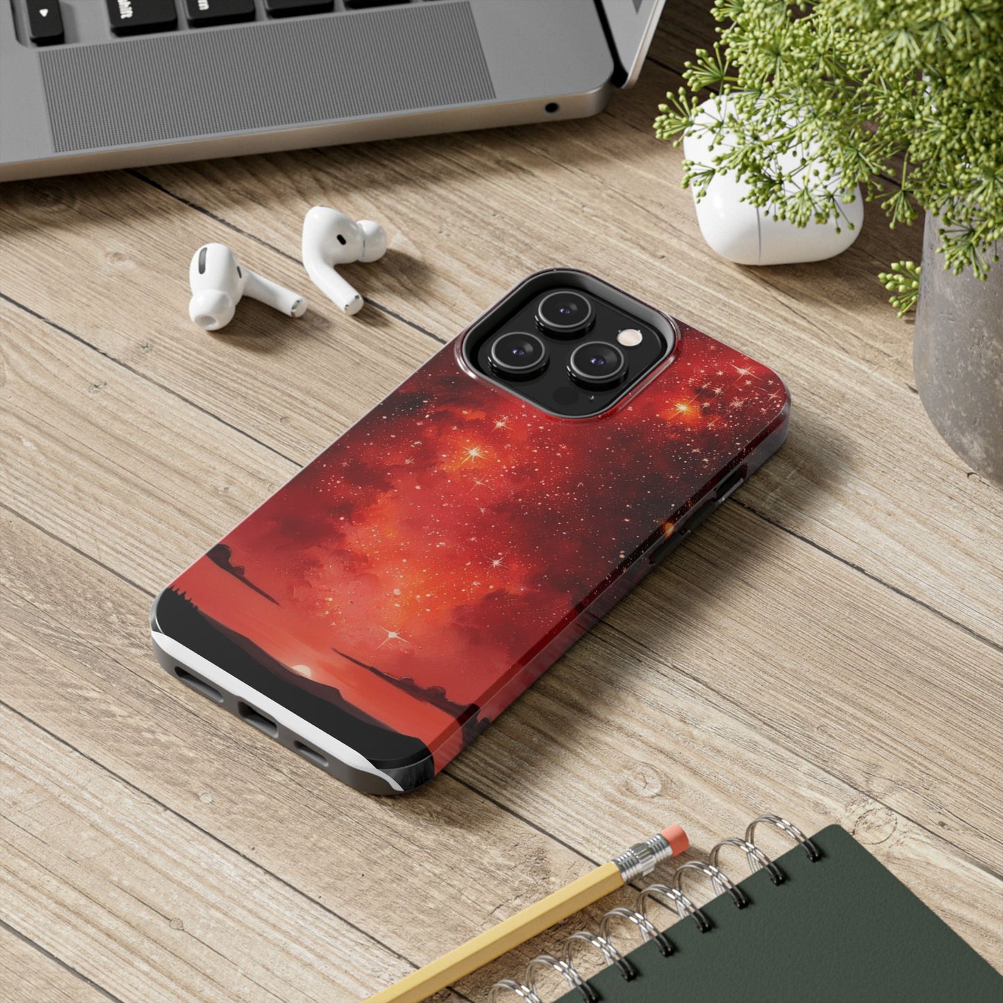 Phone Case - Cielo Rojo Estrellado Starry Sky Design