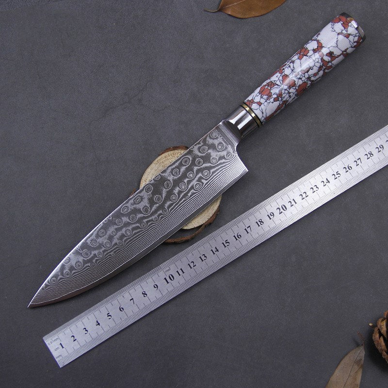 Damascus steel kitchen knife