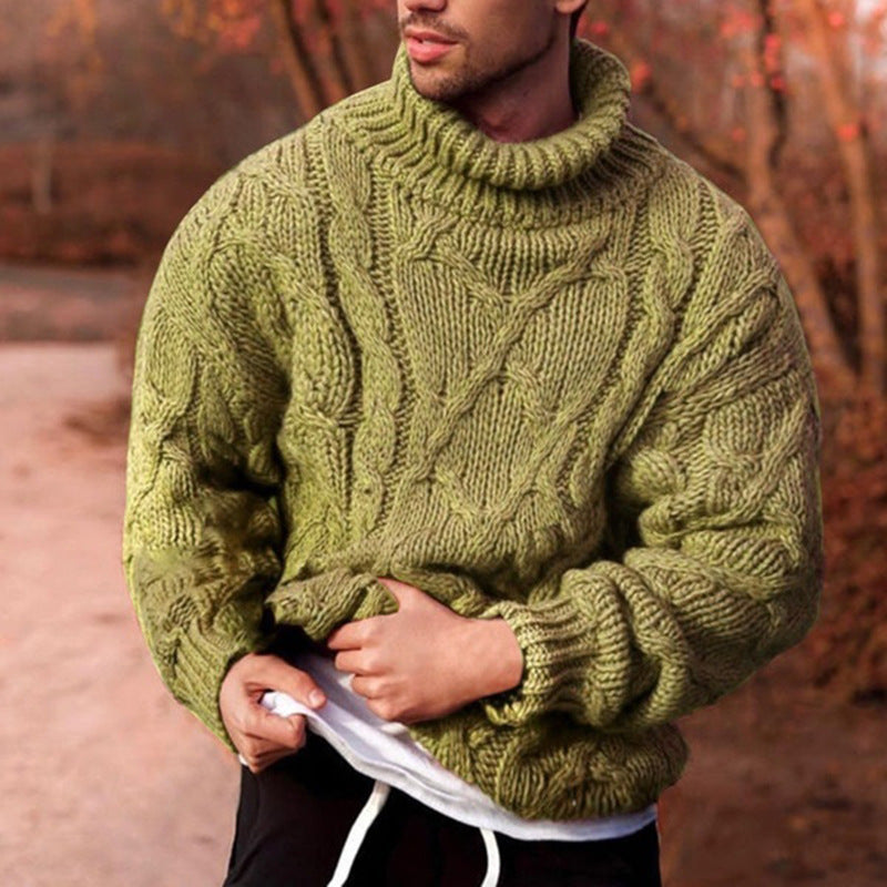 Turtleneck knitted jacket autumn and winter sweater