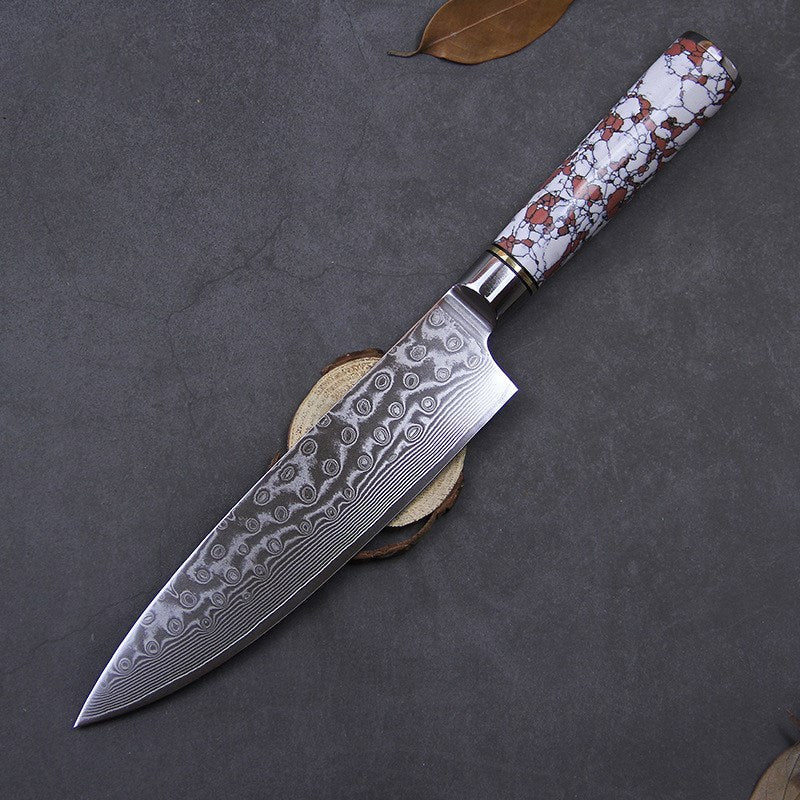 Damascus steel kitchen knife