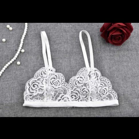 Lace Top And Corsage Bikini Top