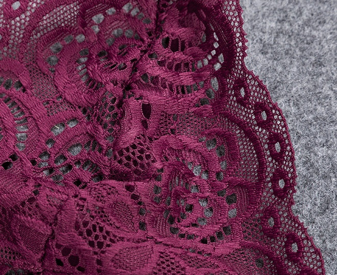 Lace Top And Corsage Bikini Top