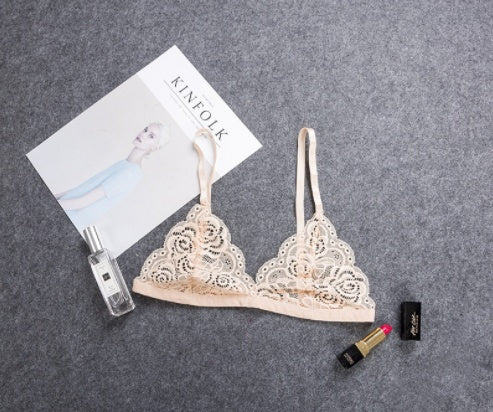 Lace Top And Corsage Bikini Top