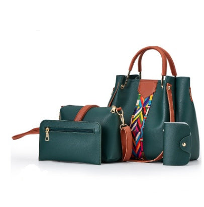 Bag female new fashion multi-piece women's handbags shoulders diagonal cross-branches mother bag 4 piece package female