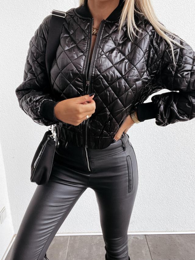 Ladies Pure Cotton Short Zipper Jacket