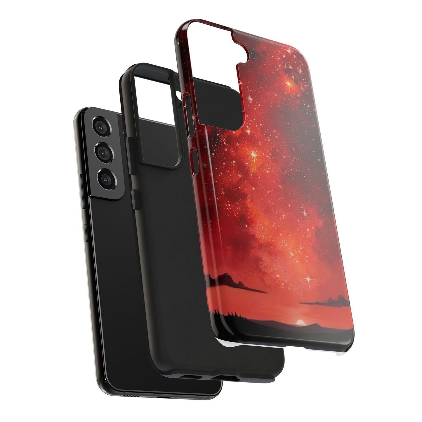 Phone Case - Cielo Rojo Estrellado Starry Sky Design