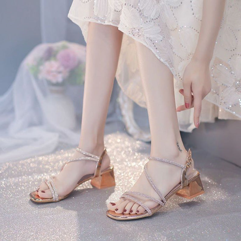 Fashion Personality Chunky Heel Sandals For Women