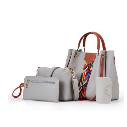 Bag female new fashion multi-piece women's handbags shoulders diagonal cross-branches mother bag 4 piece package female