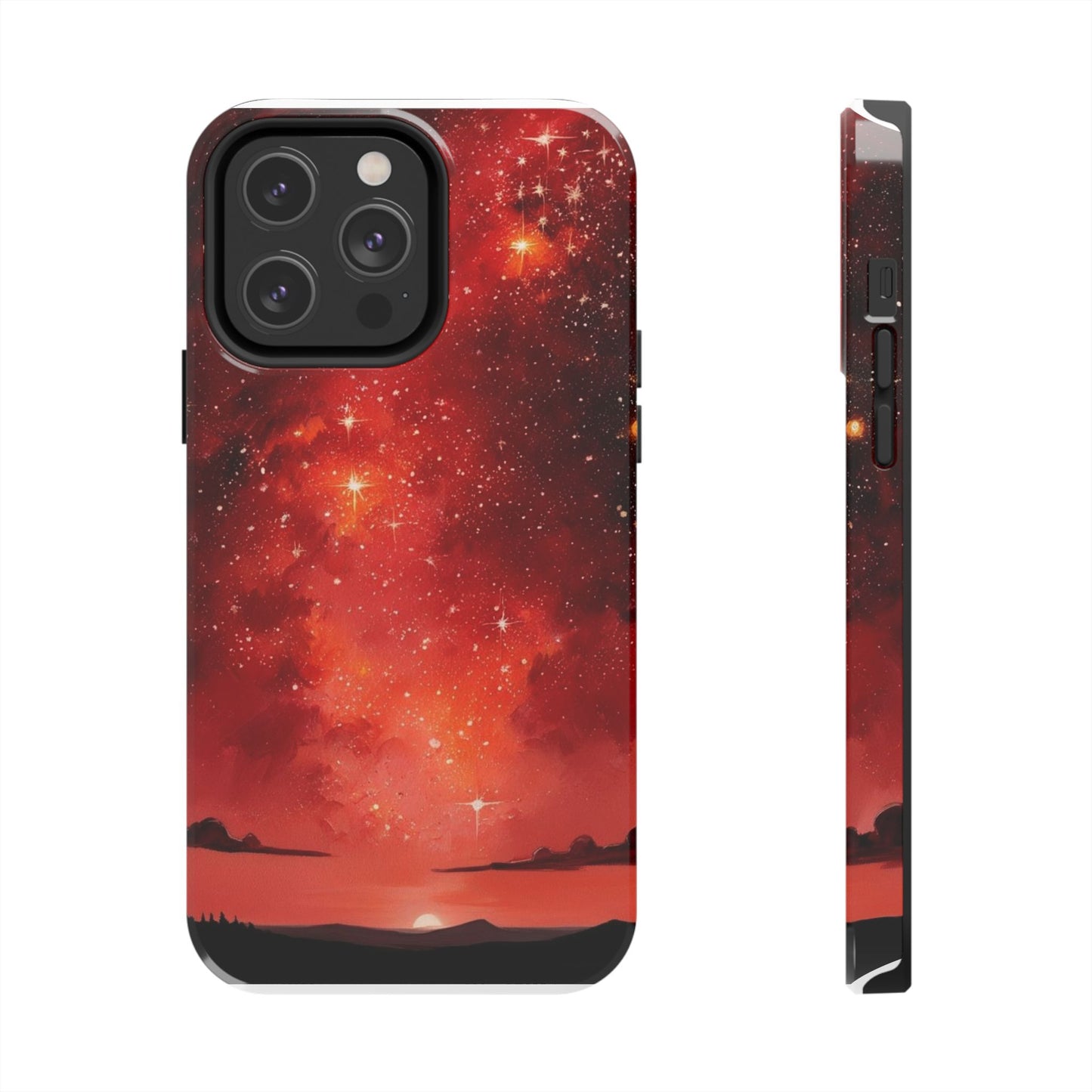 Phone Case - Cielo Rojo Estrellado Starry Sky Design