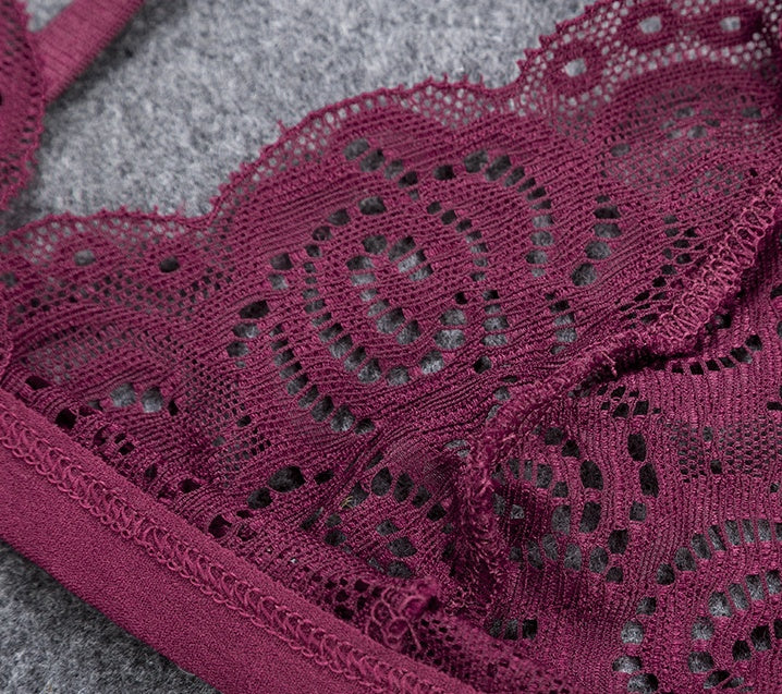 Lace Top And Corsage Bikini Top