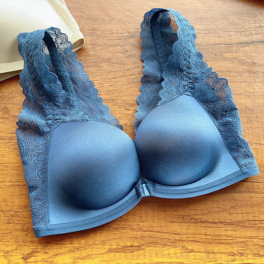Front Buckle Push Up Breast Holding Seamless Comfort Women's Underwear