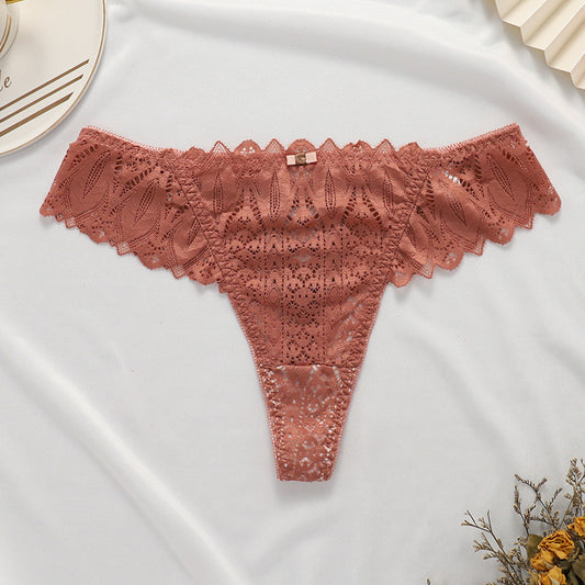 Women's Fashionable Lace Thong Breathable Cross