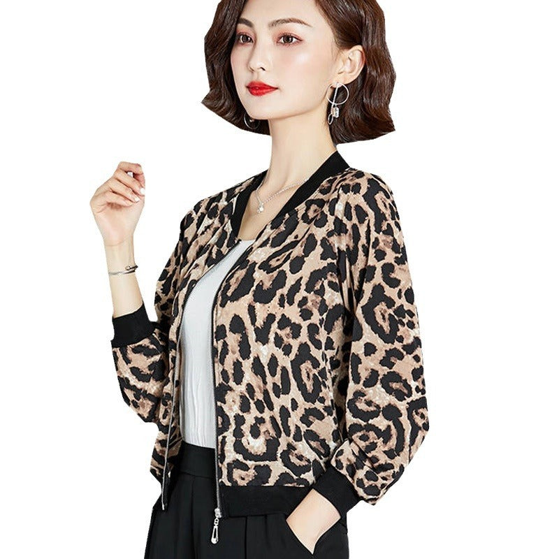 Chiffon Shirt Leopard Print Printed Sunscreen Air Conditioning Jacket Cardigan