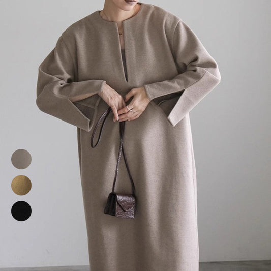 Autumn And Winter Woolen Women's Baggy Coat