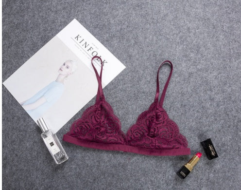 Lace Top And Corsage Bikini Top