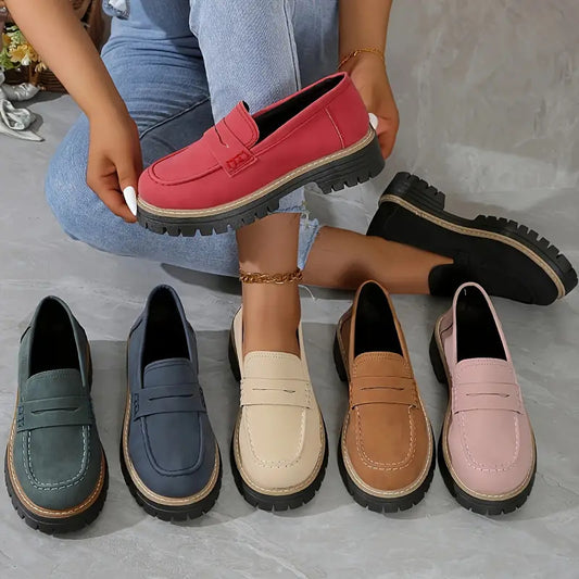 Fashion Casual Matte British Style Women's Shoes